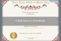Printable Bring Your Child To Work Day Certificates | Lovetoknow throughout Certificate For Take Your Child To Work Day
