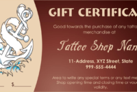 Printable -Business-Gift-Certificate-Template (Pdf) | Gift throughout Tattoo Gift Certificate Template Coolest Designs