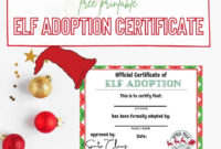 Printable Christmas Elf Adoption Certificate – Full Heart Mommy in Quality Elf Adoption Certificate Free Printable