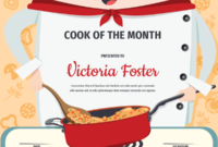 Printable Cook Of The Month Award Certificate Template regarding Cooking Contest Winner Certificate Templates