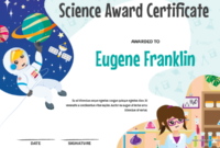Printable Elementary Science Award Certificate Template within Science Award Certificate Templates