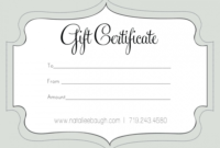 Printable Fillable Gift Certificate Template Custom with New Indesign Gift Certificate Template