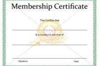 Printable Membership Certificate Template – Certificate in Fresh New Member Certificate Template