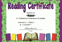 Printable Reading Certificate | Reading Certificates with Unique Star Reader Certificate Template Free