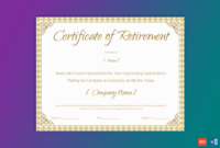 Printable Retirement Certificate For Teacher – Gct intended for New Retirement Certificate Templates