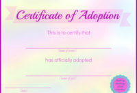 Printable Stuffed Animal Adoption Certificates | Adoption throughout New Stuffed Animal Adoption Certificate Template Free
