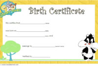 Printable Stuffed Animal Birth Certificate Template Free 3 with Fresh Stuffed Animal Birth Certificate