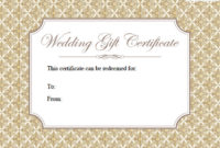 Printable Wedding Gift Certificates | Lovetoknow regarding Free Editable Wedding Gift Certificate Template