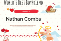 Printable Worlds Best Boyfriend Award Certificate Template throughout New Best Boyfriend Certificate Template