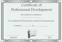Professional Development Certificate Of Completion Template with regard to Unique Continuing Education Certificate Template