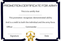 Promotion Certificate Template : 20+ Free Templates For for Job Promotion Certificate Template Free