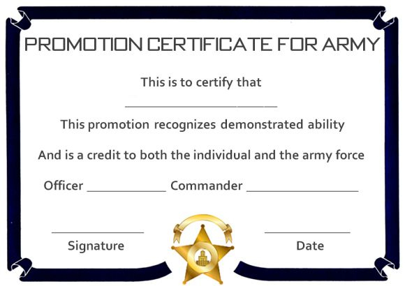 Promotion Certificate Template : 20+ Free Templates For in Promotion Certificate Template