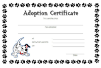 Puppy Dog Adoption Certificate Template Free 2 | Adoption in Fresh Rabbit Adoption Certificate Template 6 Ideas Free