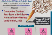 Quarantine Diaries: Pen Down In Lockdown Essay Writing intended for Essay Writing Competition Certificate 9 Designs