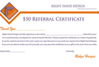 Referral Certificate Template (2) – Templates Example inside Unique Referral Certificate Template