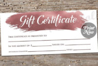 Restaurant Gift Certificate Templates ~ Addictionary with Unique Restaurant Gift Certificates Printable