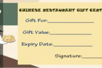 Restaurant Gift Certificate Templates: Gift Tastefully To regarding Unique Restaurant Gift Certificates Printable