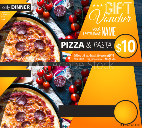 Restaurant Gift Voucher Flyer Template With Delicious Taste throughout Best Pizza Gift Certificate Template