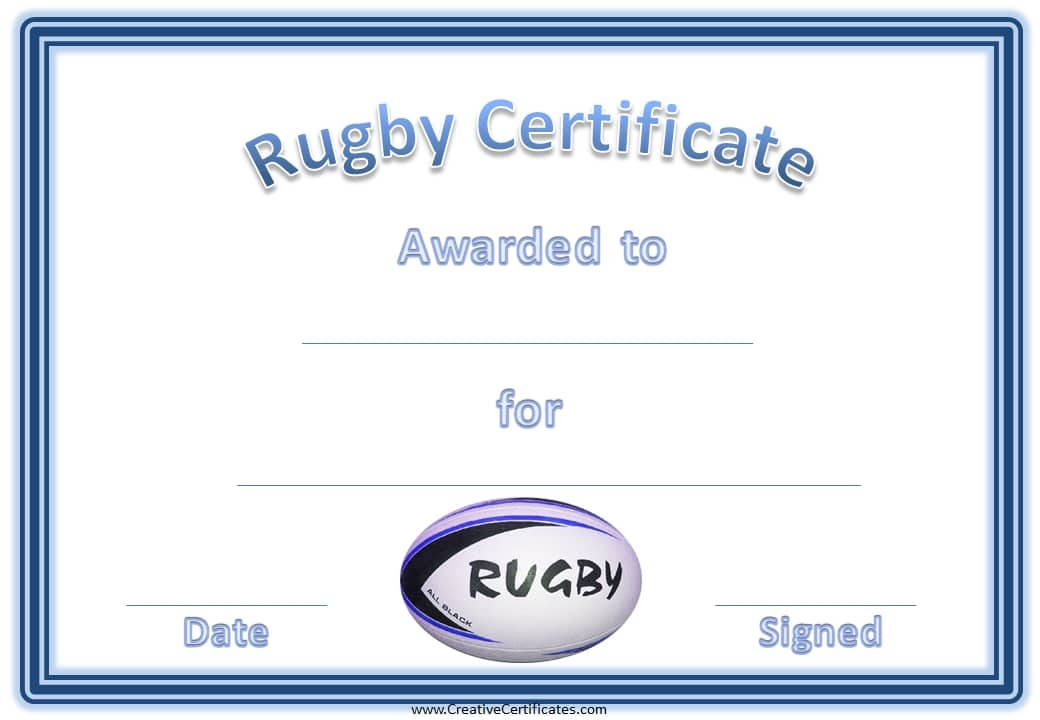 Rugby League Certificate Templates – Mutil throughout Rugby League Certificate Templates