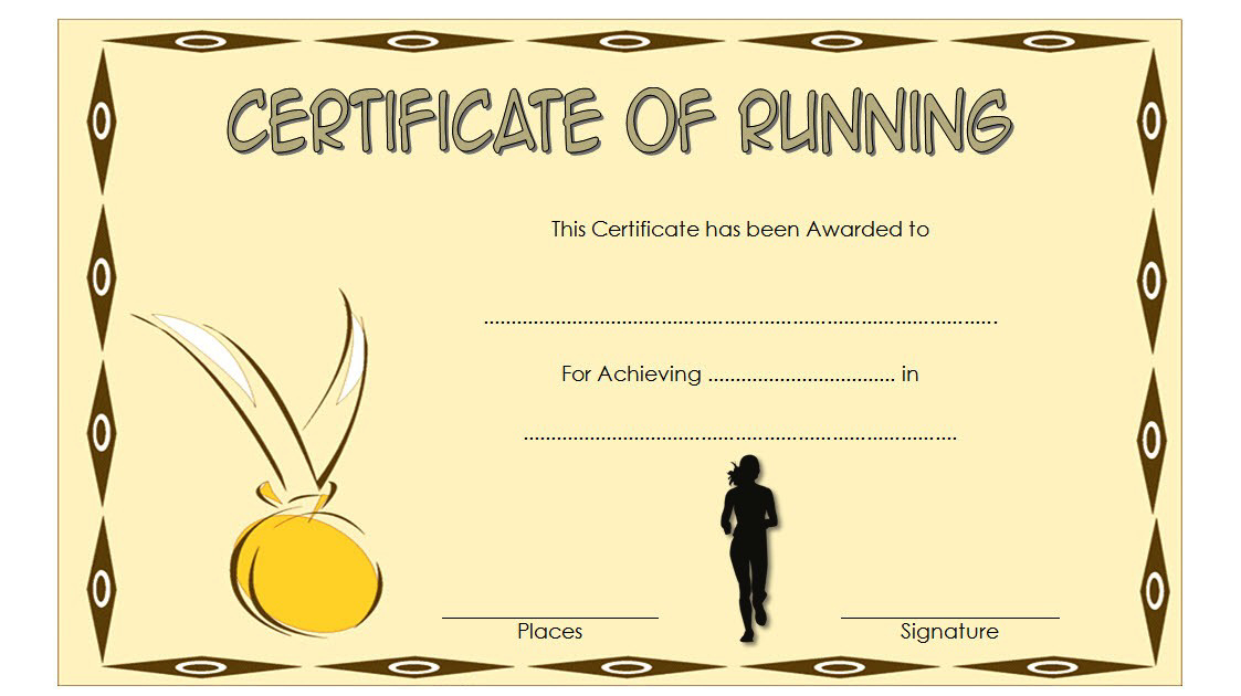 Running Certificate Free Printable 1 | Certificate Templates with regard to Unique Finisher Certificate Template 7 Completion Ideas