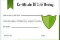 Safe Driving Certificate | Certificate Templates, Drive Safe intended for Safe Driving Certificate Template