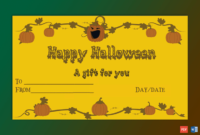 Sample Of Halloween Gift Certificate Petrify | Certificate inside Fresh Halloween Gift Certificate Template Free