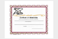Scholarship Certificate Template – 7+ (Free Editable For intended for Fresh Scholarship Certificate Template