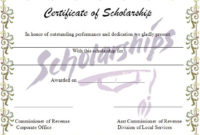 Scholarship Certificate Template | Graphics And Templates pertaining to Fresh Scholarship Certificate Template