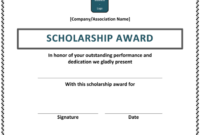 Scholarship Certificate Template Word And Eps Format intended for Quality Scholarship Certificate Template Word