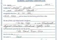 School Leaving Certificate | School Leaving Certificate with School Leaving Certificate Template