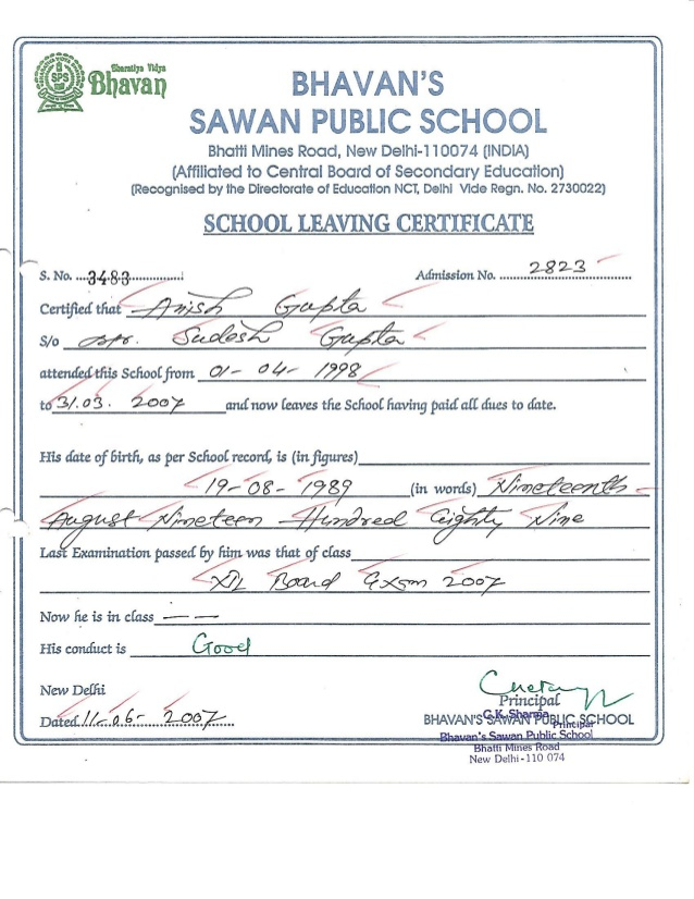 School Leaving Certificate | School Leaving Certificate within New Leaving Certificate Template