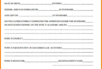 School Leaving Certificate Template (1) – Templates Example with regard to School Leaving Certificate Template