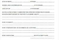 School Leaving Certificate Template (9 With School Leaving for New Leaving Certificate Template