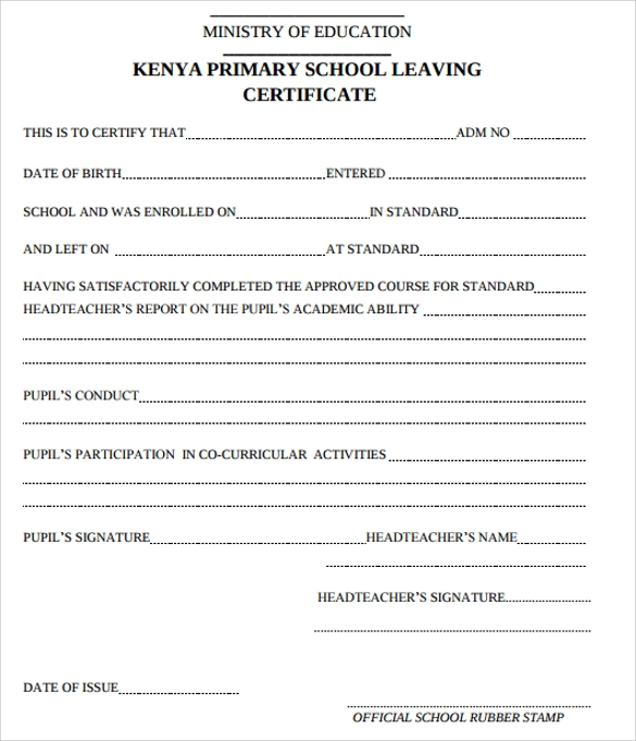 School Leaving Certificate Template (9 With School Leaving for New Leaving Certificate Template
