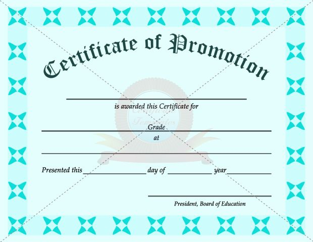 School Promotion Certificate Template | Graduation intended for Quality Officer Promotion Certificate Template
