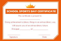 School Sports Day Certificate Template | Certificate intended for Sports Day Certificate Templates Free