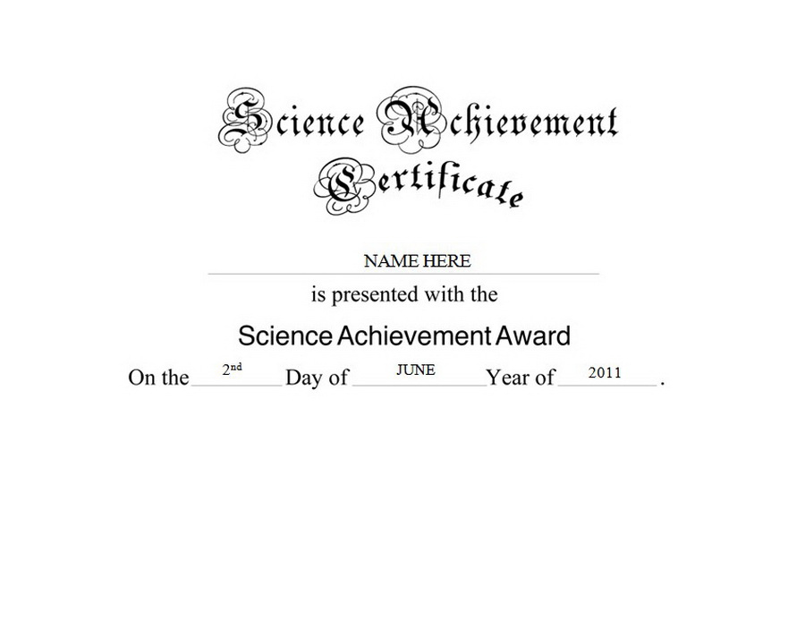 Science Achievement Certificate Free Templates Clip Art throughout Fresh Science Achievement Award Certificate Templates