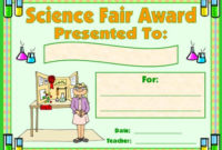 Science Award Certificates inside Science Fair Certificate Templates