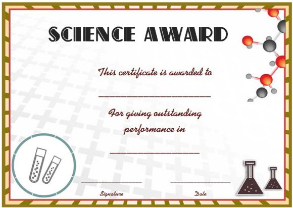 Science Fair Certificates : 14+ Printable Full Color for Science Achievement Certificate Template Ideas