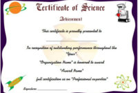 Science Fair Participation Certificate : 11+ Free Editable inside Science Achievement Award Certificate Templates