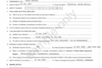 See Sample Bi-529 Form. – South Africa With South African for South African Birth Certificate Template