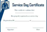 Service Dog Certificate Template Free | Service Dogs within Fresh Service Dog Certificate Template