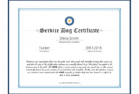 Service Dog Certificate Template Unique Free Dog Birth with Unique Dog Training Certificate Template Free 10 Best