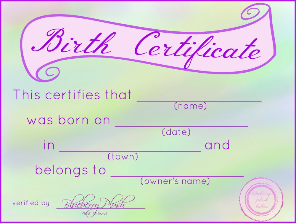 Service Unavailable | Birth Certificate Template, Adoption within Stuffed Animal Birth Certificate