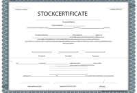 Share Certificate Template Australia (8) – Templates Example intended for Template For Share Certificate
