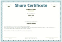Share Certificate Template Companies House (7) – Templates with regard to Share Certificate Template Companies House