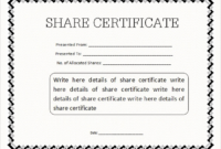 Share Certificate Template Pdf (8) – Templates Example with Share Certificate Template Pdf