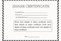 Share Certificate Template Pdf (8) – Templates Example with Template For Share Certificate