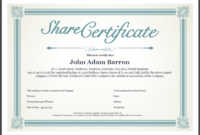 Share Certificate Template: What Needs To Be Included inside New Template Of Share Certificate