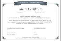 Share Certificate Template: What Needs To Be Included inside Unique Share Certificate Template Pdf